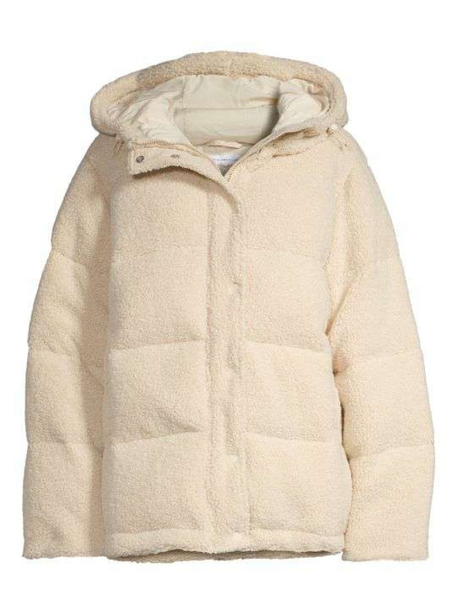 Hot Good American Faux Shearling Cocoon Puffer Jacket