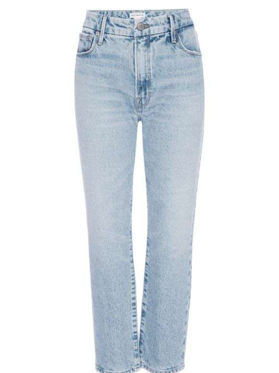 New Good American Good Girlfriend High-Rise Straight-Leg Jeans