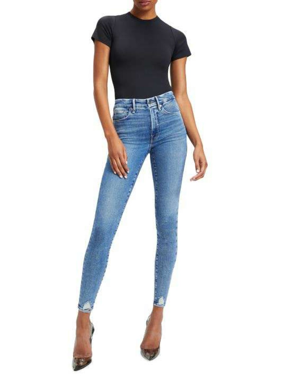 Clearance Good American Good Legs Deep-V High-Rise Jeans