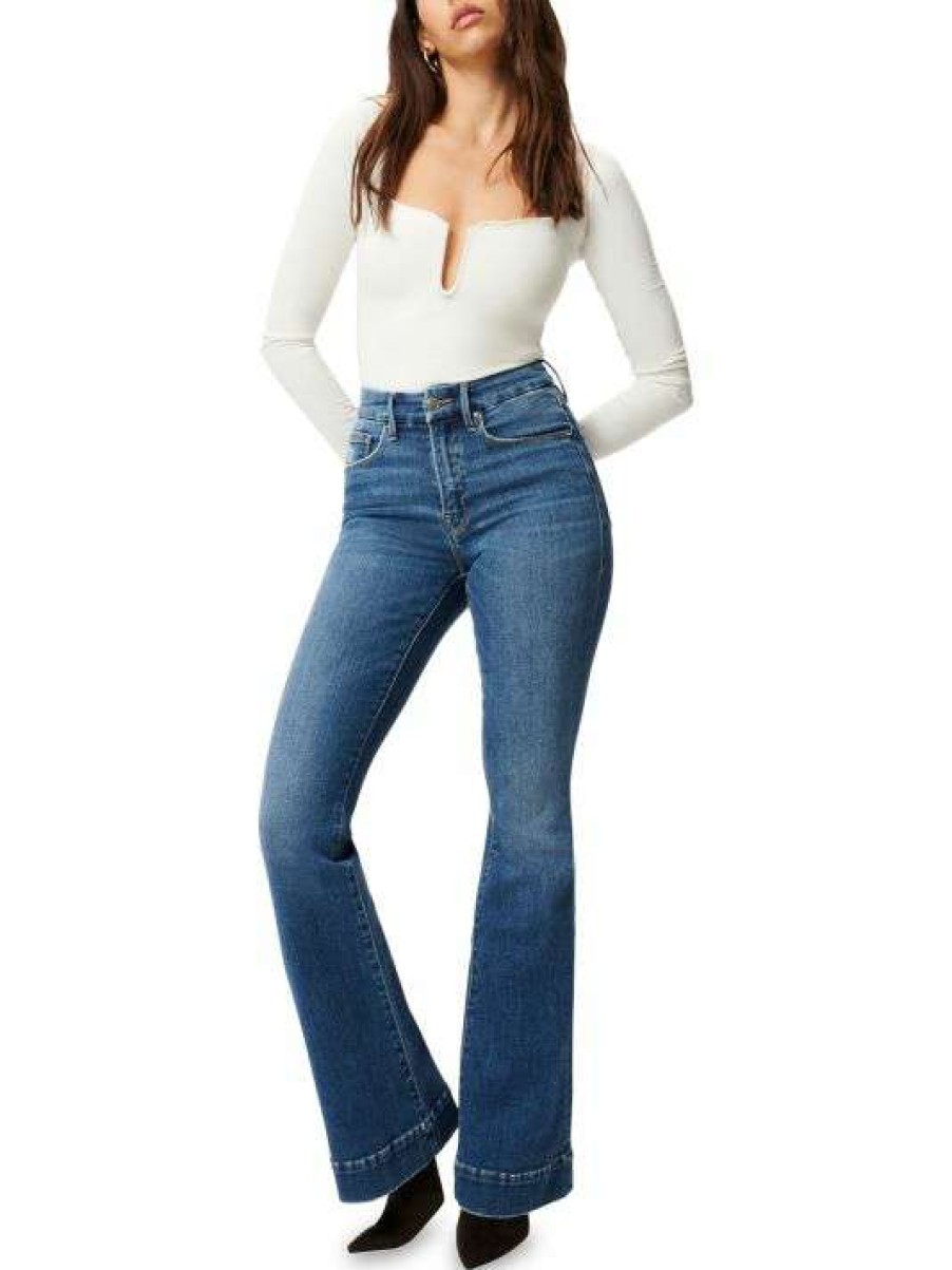 Online Good American Good Legs High-Rise Stretch Flare Jeans