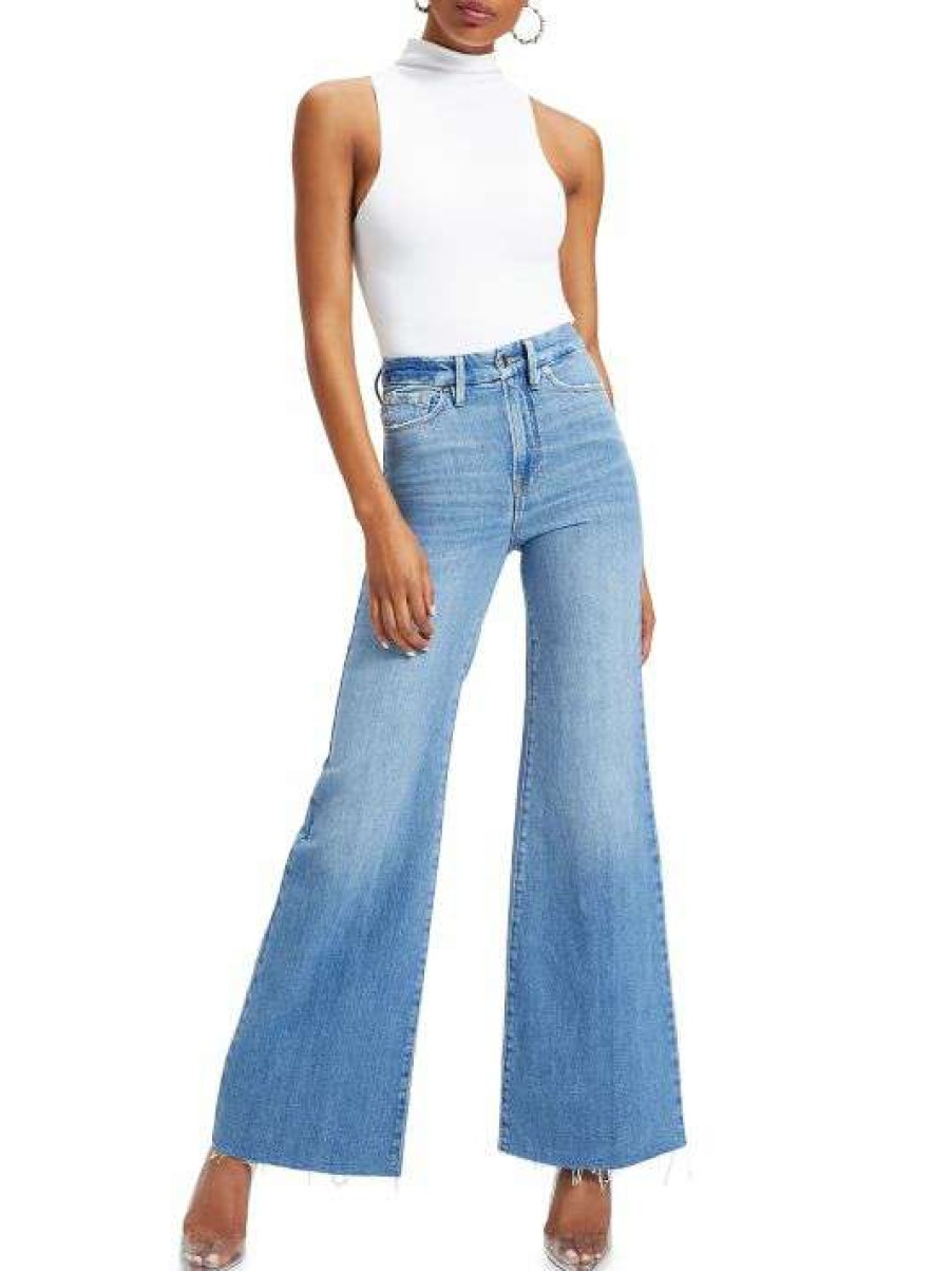 New Good American Good Waist Palazzo Jeans