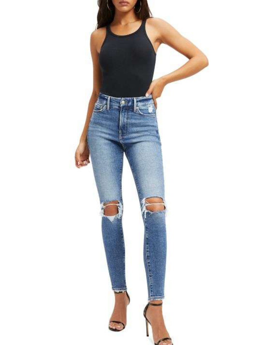 Best Good American Good Waist Distressed Jeans