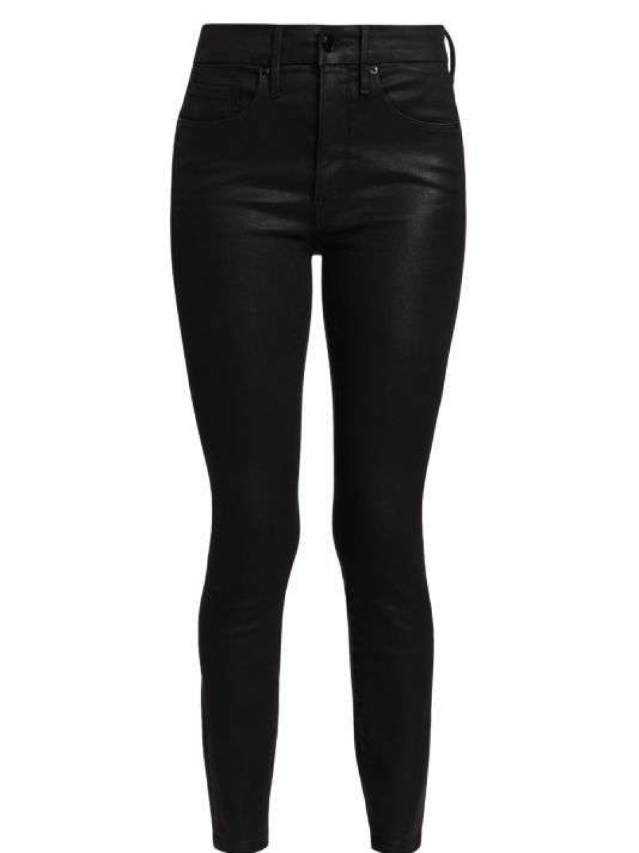 New Good American Good Legs High-Rise Coated Skinny Jeans