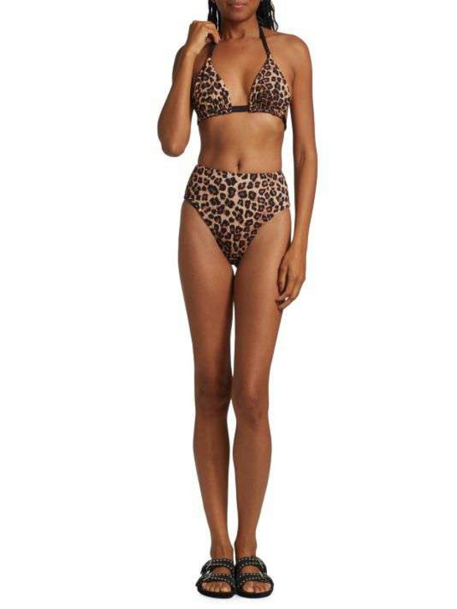 Hot Good American Good Waist Leopard-Print Bikini Bottom