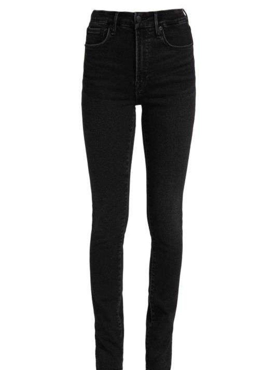 Best Good American Good Legs Slit High-Waisted Skinny Jeans