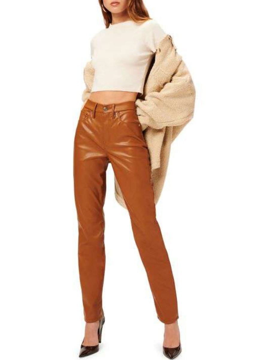 New Good American Good 90'S Icon Faux Leather Pants