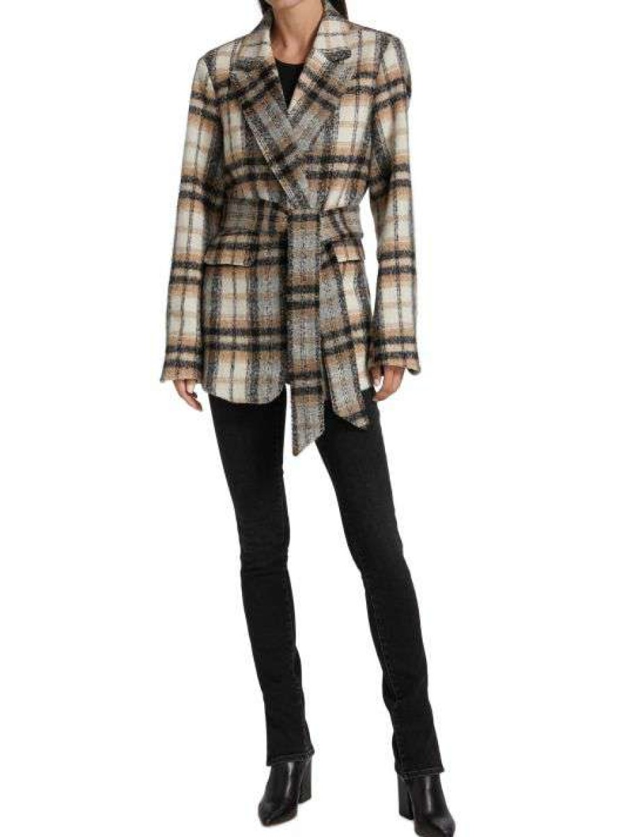 Wholesale Good American Plaid Boxy Blazer