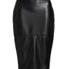 Hot Good American Better Than Leather Faux-Leather Midi-Skirt