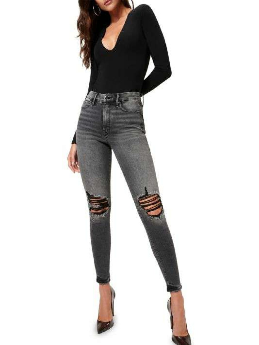 Wholesale Good American Good Waist High-Rise Distressed Stretch Skinny Jeans